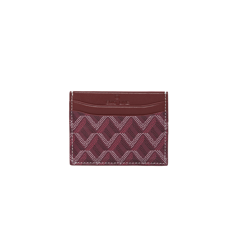 luxury upgraded version card case Korean card holder for men and women popular Y print card case: wine red