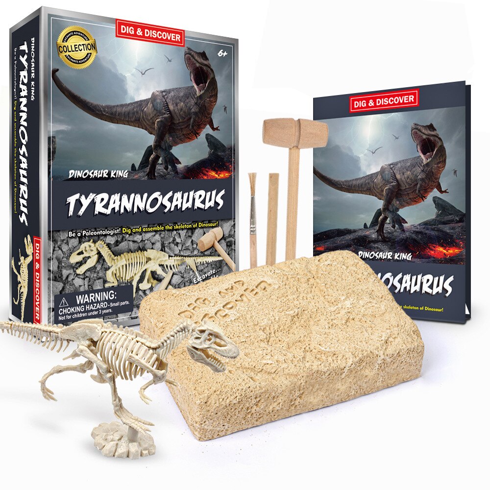 Jurassic world kids toys archaeological excavation Cretaceous animal model skeleton simulation dinosaur toy puzzle assembly