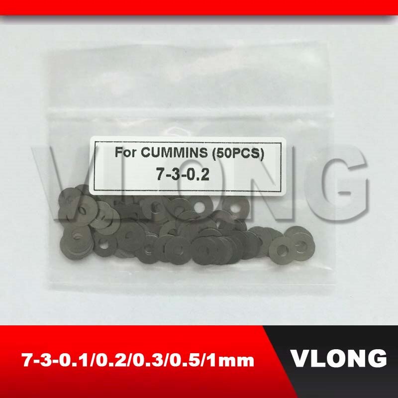 100pcs Chinese Made Adjustable Washer Shims For Cummins Fuel Injector Adjust The Pressure Washer Shims 7-3-0.2 Adjustment Washer