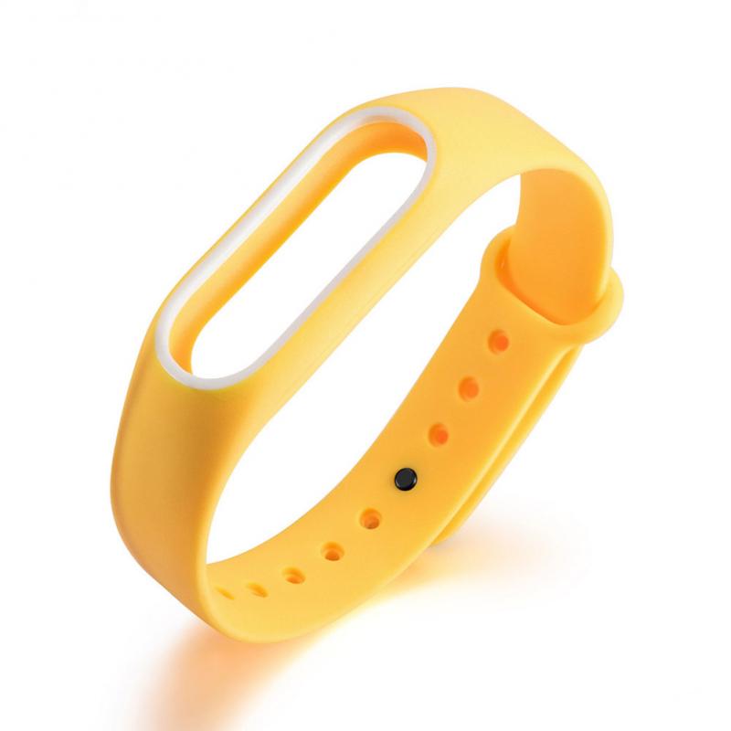 For Mi band 2 Wristbands belt Colorful Silicone Wrist Strap Bracelet Double Color Replacement watchband: 04