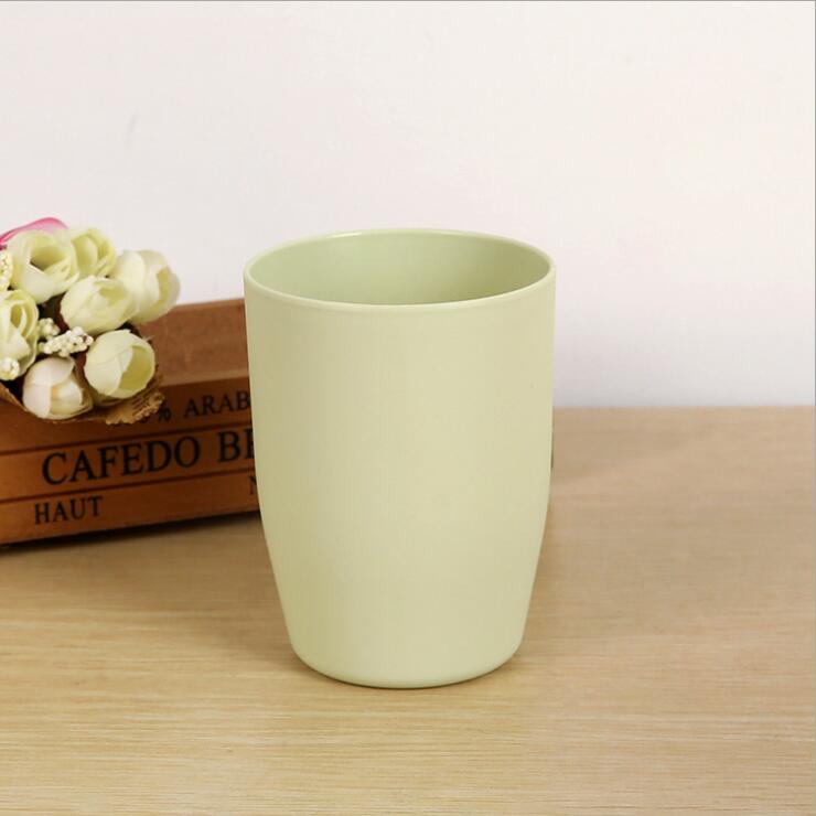 Tazas redondas gruesas respetuosas con el medio ambiente, soporte para cepillos de dientes, taza de enjuague PP, accesorios para baño, taza para cepillos: lightgreen