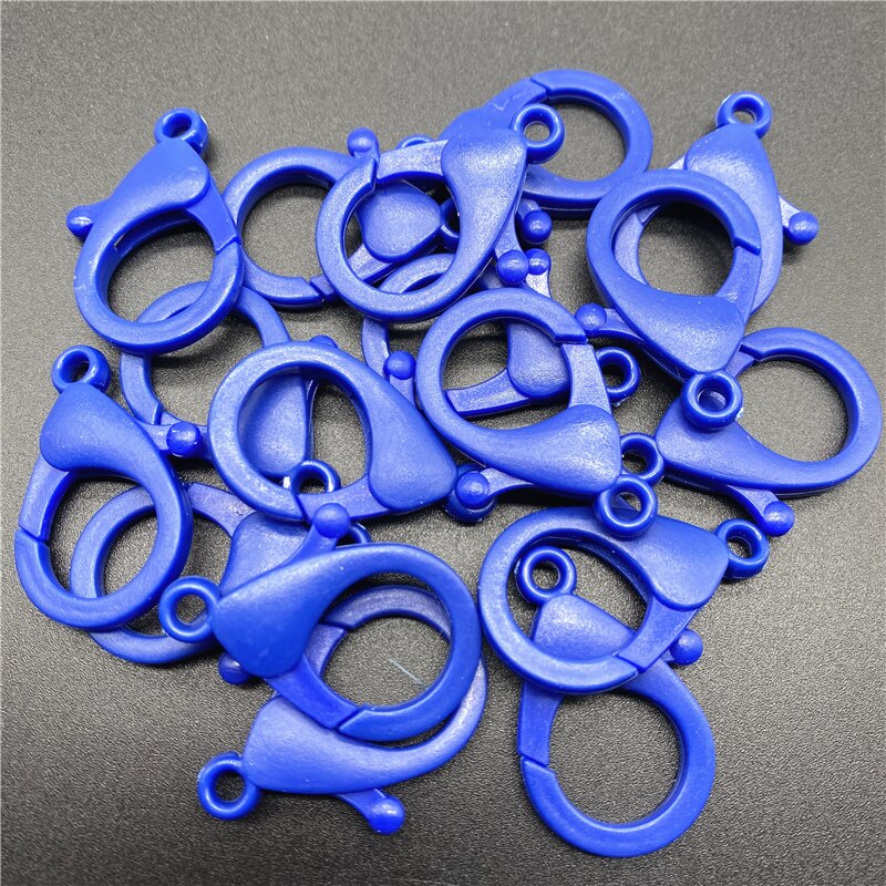 10Pcs 35mm Plastic Lobster Clasp Hooks Keychain End Connectors For Jewelry Making DIY Bracelet Chain Accessories