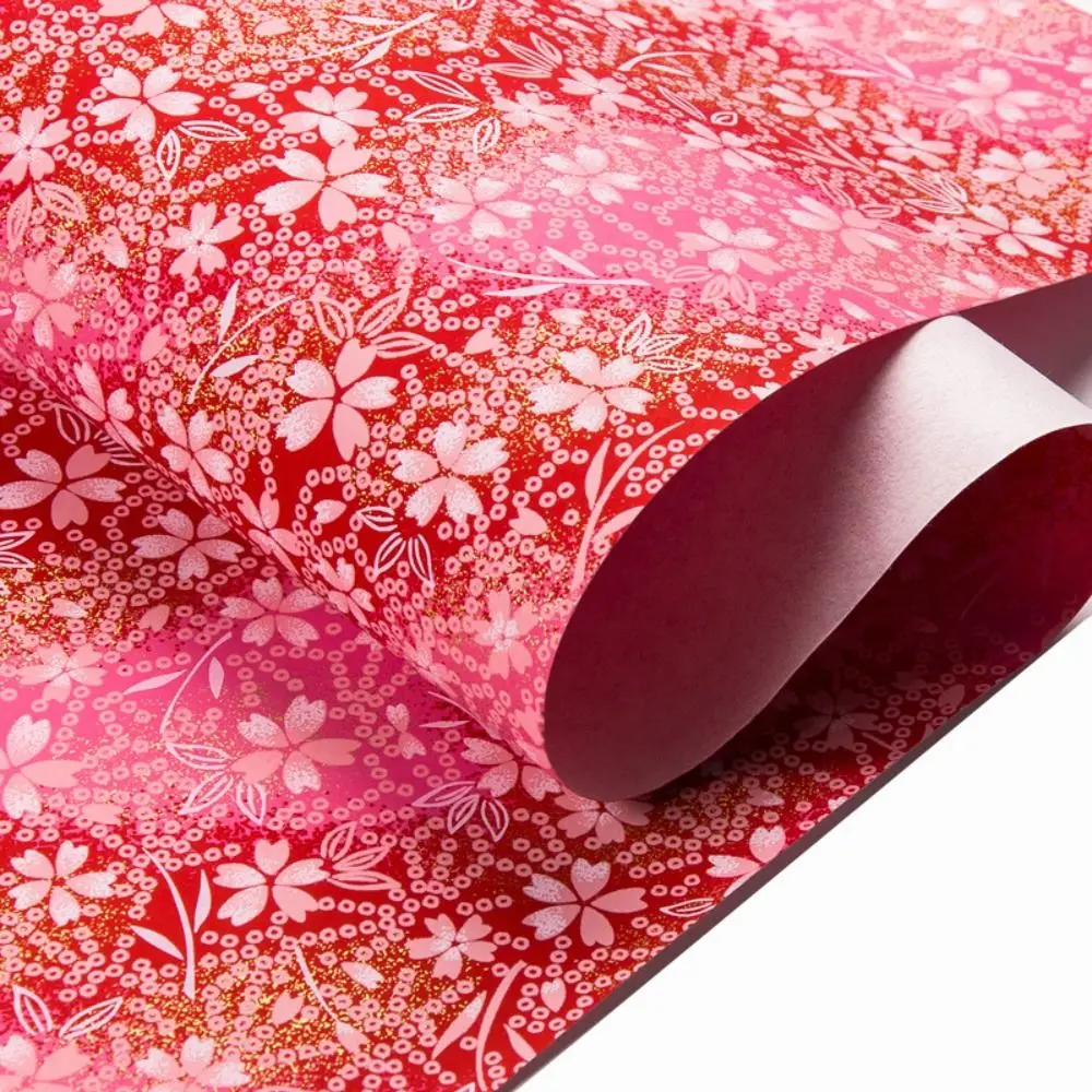 Material artístico, papel para envolver de estilo japonés, papel cortado con patrón de Sakura, papel de Origami, papel artesanal de 42x58cm, corte de papel: violet