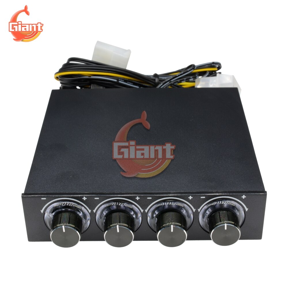 3.5&quot; HDD PC CPU Gear Fan Speed Controller 4 Channel w/ LED Control 4 Sets PC Computer Fans GDT Controller And CPU HDD VGA 5-12V
