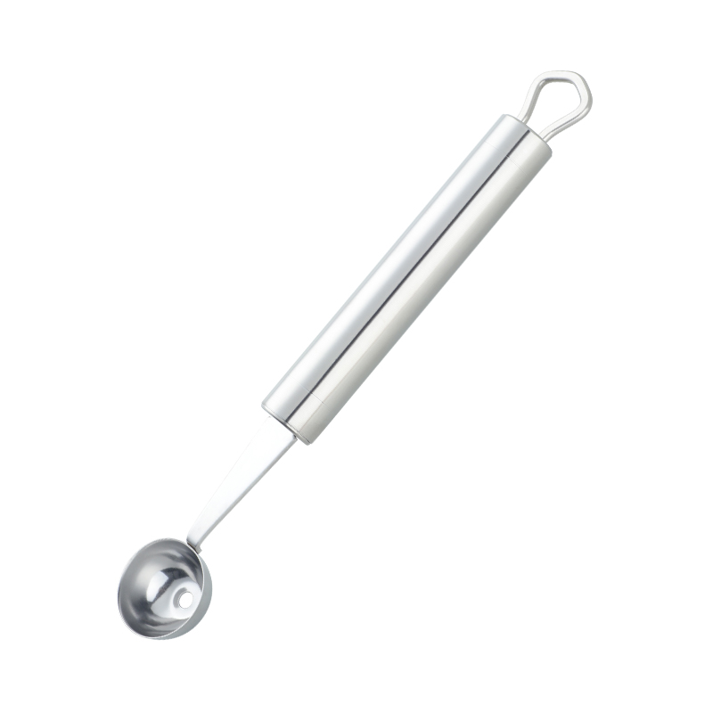 Multi-purpose Stainless Steel Watermelon Slicer Digger Fruit Spoon Ice Cream Sorbet Ballers Scoop Cooking Tool Kitchen Gadgets: 1pc silver