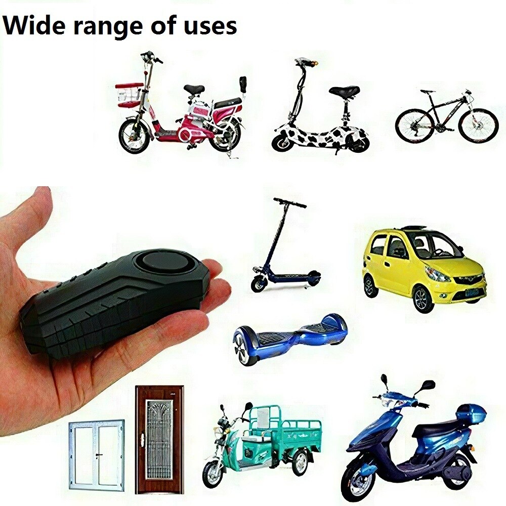 Wireless Remote Control Waterproof Bike Anti-Theft Alarm Motorcycle Bicycle Security Alarm 113dB Electric Car Alarm Sensor