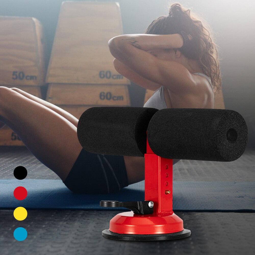 Push Up Trainer Portable Suction Sit Up Bar Push Up Trainer Muscle Training Equipment with 4 Adjustable Heights