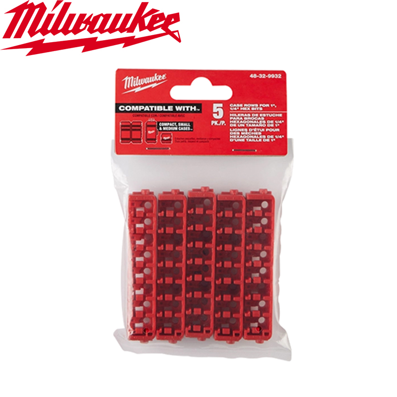 Milwaukee original lille/mellem/stor værktøjskasse kuffert rækker førertilbehør multifunktionelt opbevaringsværktøjstilbehør: Sølv