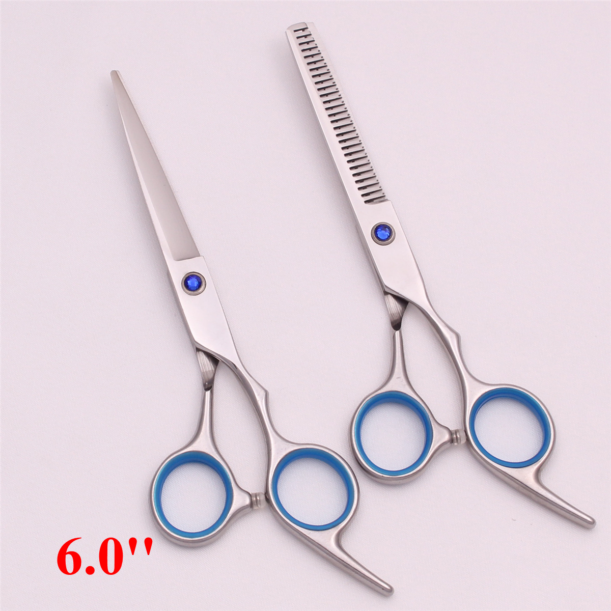6.0 ''Professionele Haar Schaar Knippen Schaar Dunner Kappers Kapsel Scheermessen Kam Set Salon Kapper & Thuis: Black