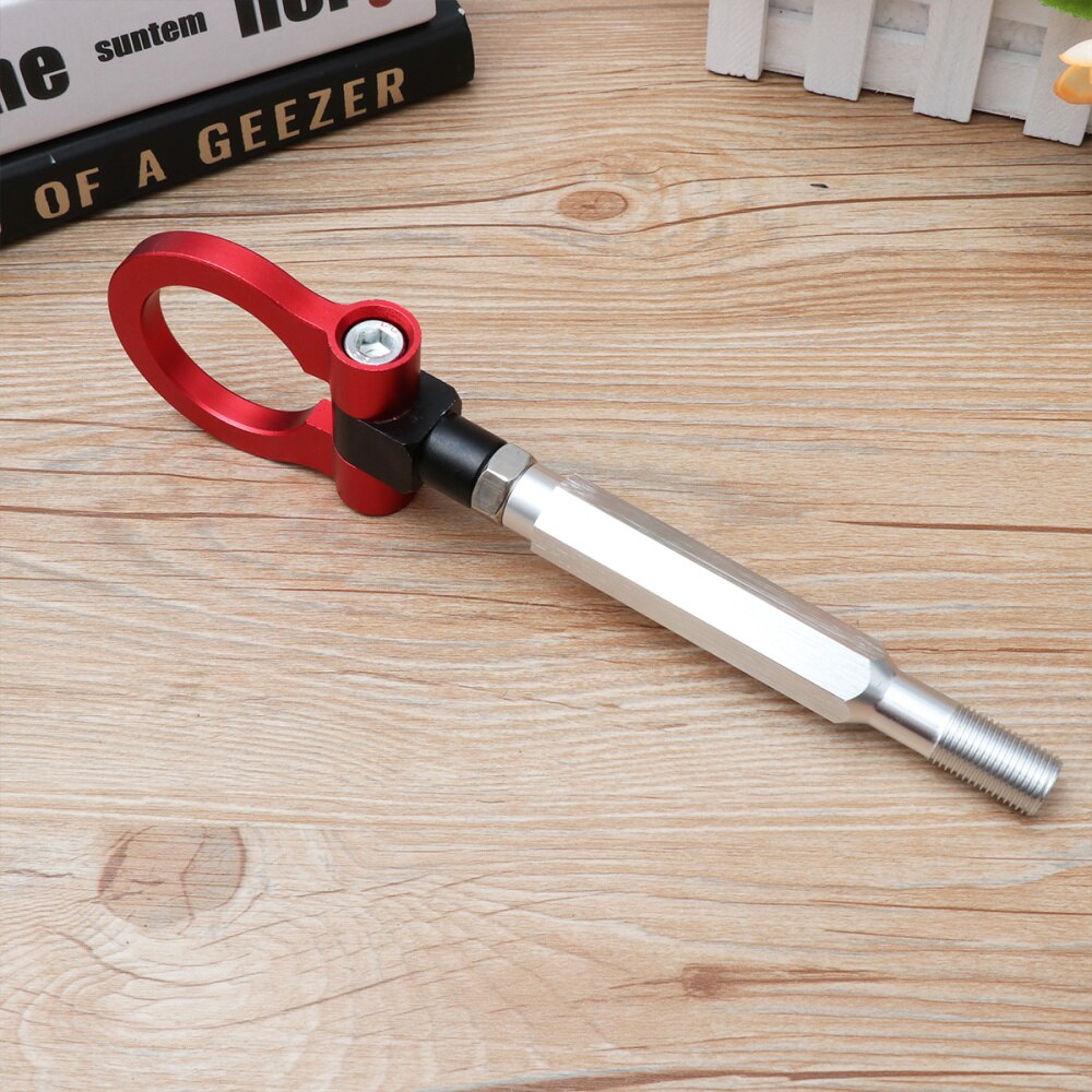 Gancho de remolque modificado para coche, gancho de remolque para parachoques delantero dedicado, de carreras, Rojo: Default Title