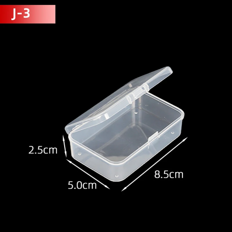 Caja de almacenamiento de PP, Mini contenedor de caja de plástico transparente, caja de embalaje rectangular cuadrada para joyería, cuentas, artículos pequeños, 5 uds./10 Uds.: M / Rosa