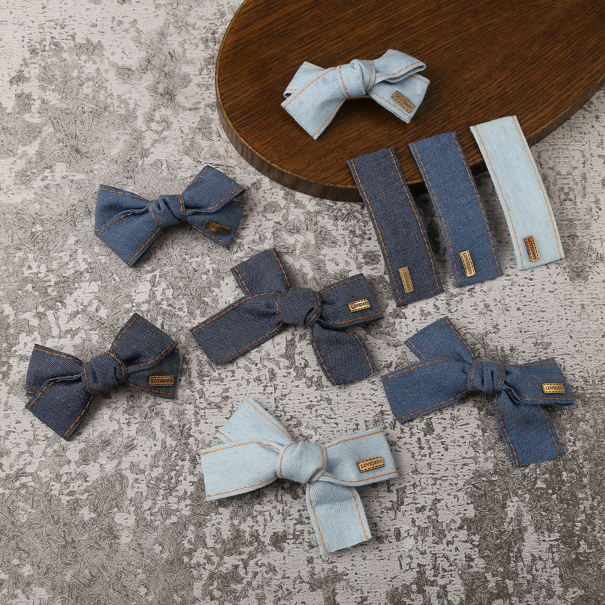 Denim Hair Clip Hairpins French Barrettes Clip Cool Girls Korean Handcraft Style Hair Accessories for Girls
