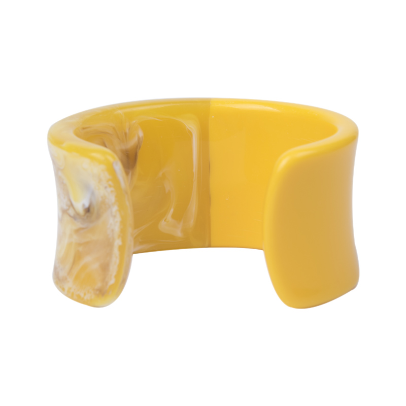 Eenvoudige Charme Elegante Open Bangles Resin Acryl Verklaring Bangle voor Vrouwen Grote Brede Kleurrijke Mode-sieraden Dames Armband: color-1