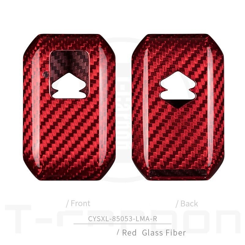 Real Carbon Fiber Car Remote Key Case Key Cover Voor Suzuki Swift Wagon R Monopoly Keyless Houder bescherming: carbon red 01