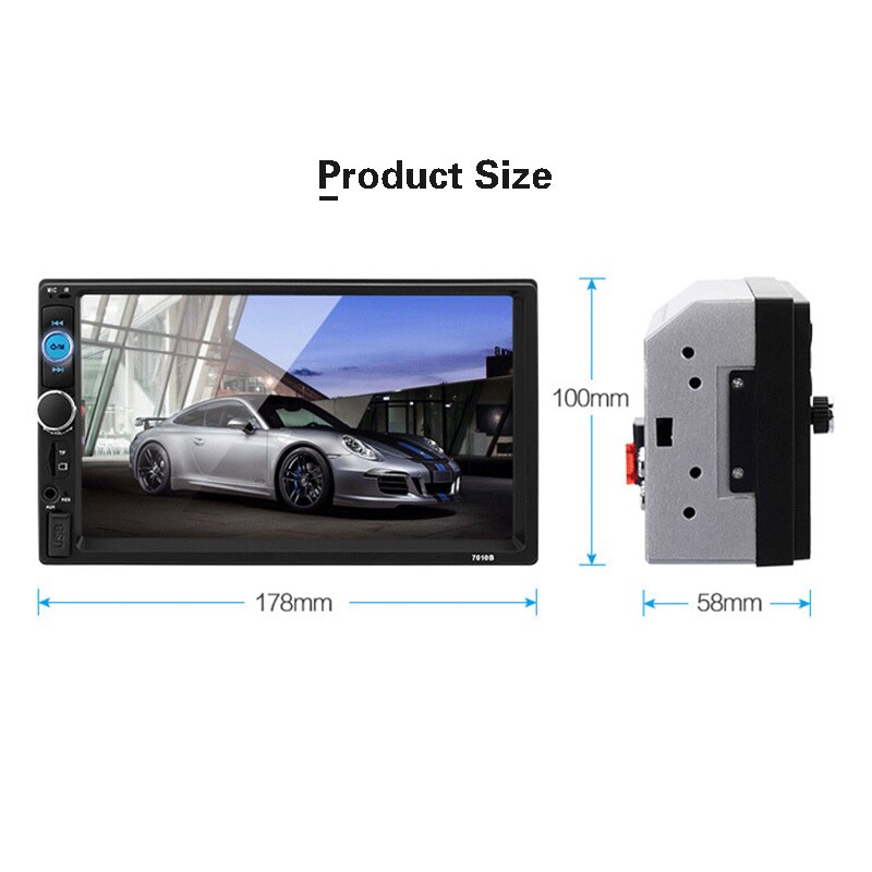 Radio con Gps para coche, reproductor Universal con android, 7 pulgadas, cabeza de navegación, cámara de visión trasera inversa