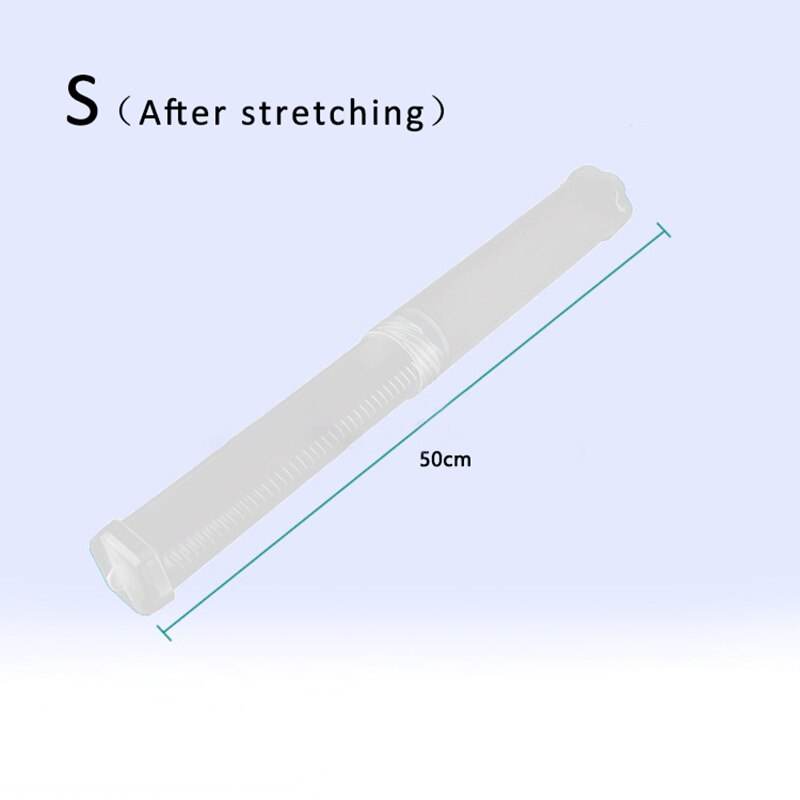 1Pcs S/M/L Pencil Holder Pen Container Transparent Portable Cylinder Shape Scalable PP