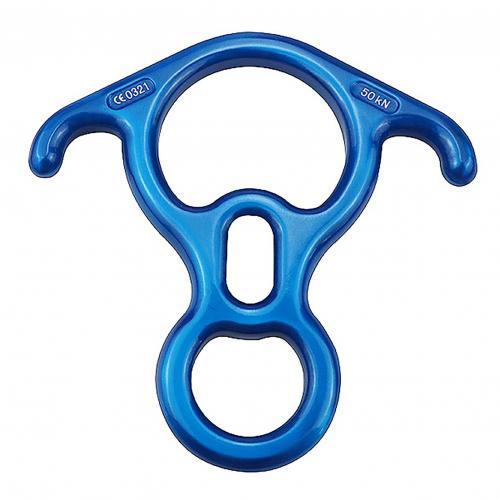 50KN Rescue 8 Shape Descender Gear Tool Descending Ring for Rock Climbing Training Aerial Yoga Outdoor Climbing Fall Arrester: Blue