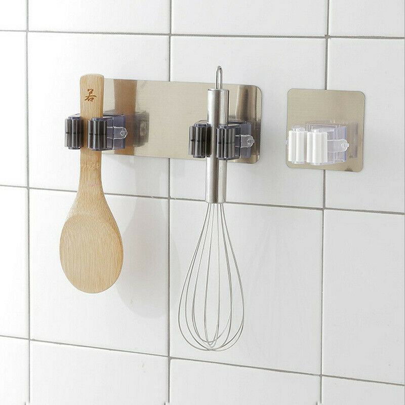 Magical Wall Mounted Mop Organizer Holder Brush Broom Hanger Storage Rack for crochet pour balais murales