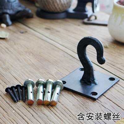 Cast Iron Hook, Inverted Hook, Tianhua Board Clothes Accessories Grappling Hook, Decorative Wall Hanging Hook: Hook (screw)