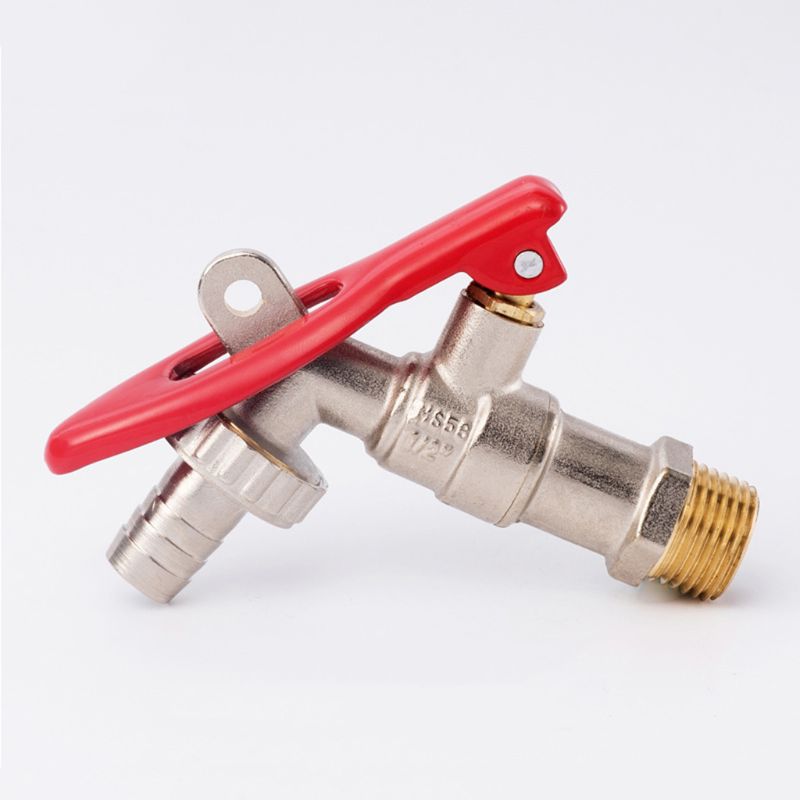 1/2 ''Messing Draad Water Tap Afsluitbare Wasmachine Kraan Vervanging Water Flow Control Kranen Water Tank Pijp Connector