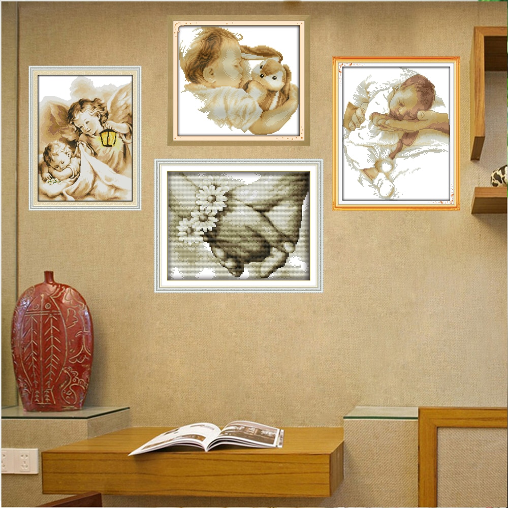 Handwerken DIY 14CT 11CT DMC kruissteek Sets Voor borduurpakketten Portret Telpatronen-Stikken Home Decoratie