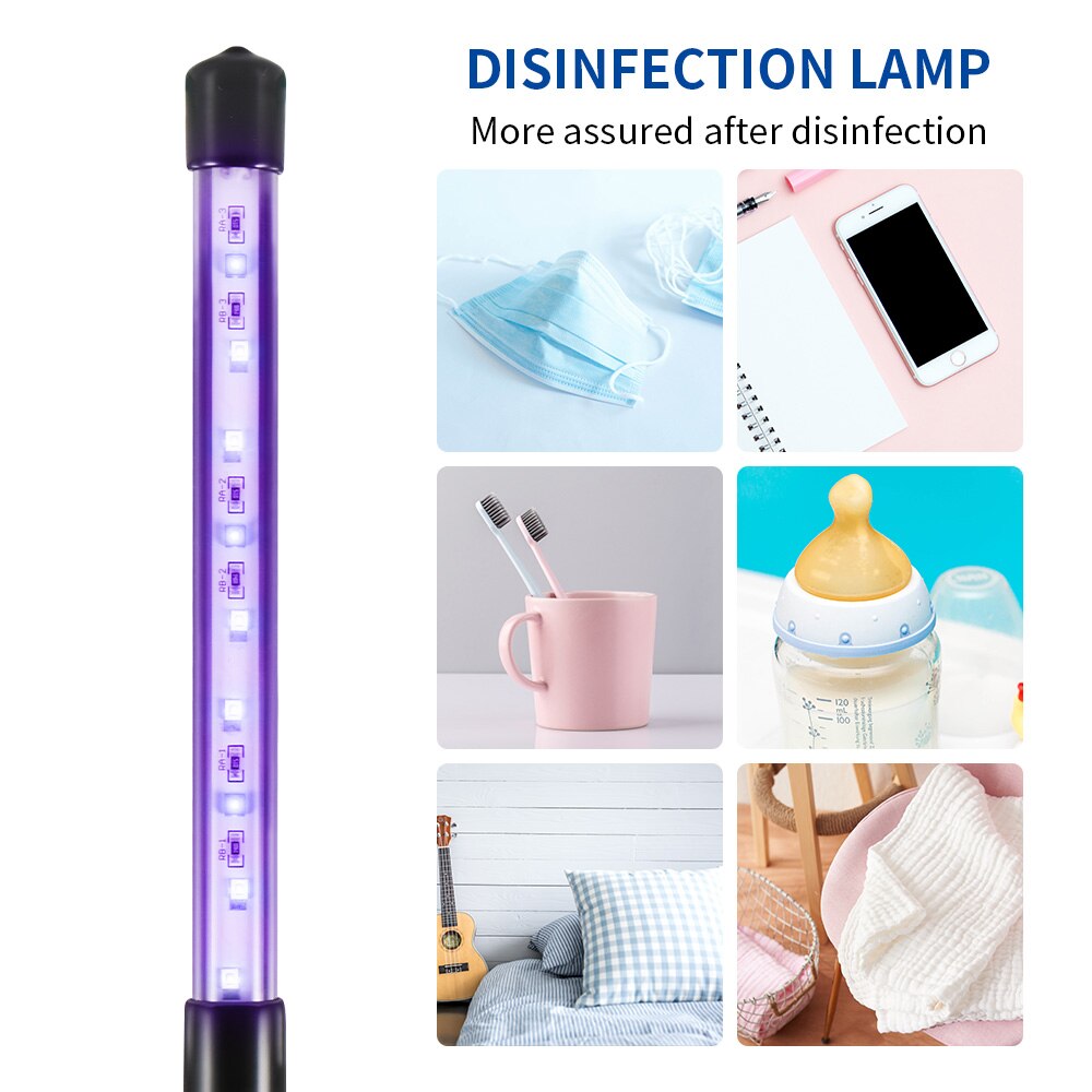 Desinfectielamp zwart uvc uva sterilisatorlamp led-lamp bacteriedodende lamp ozon sterilisator usb desinfectielamp