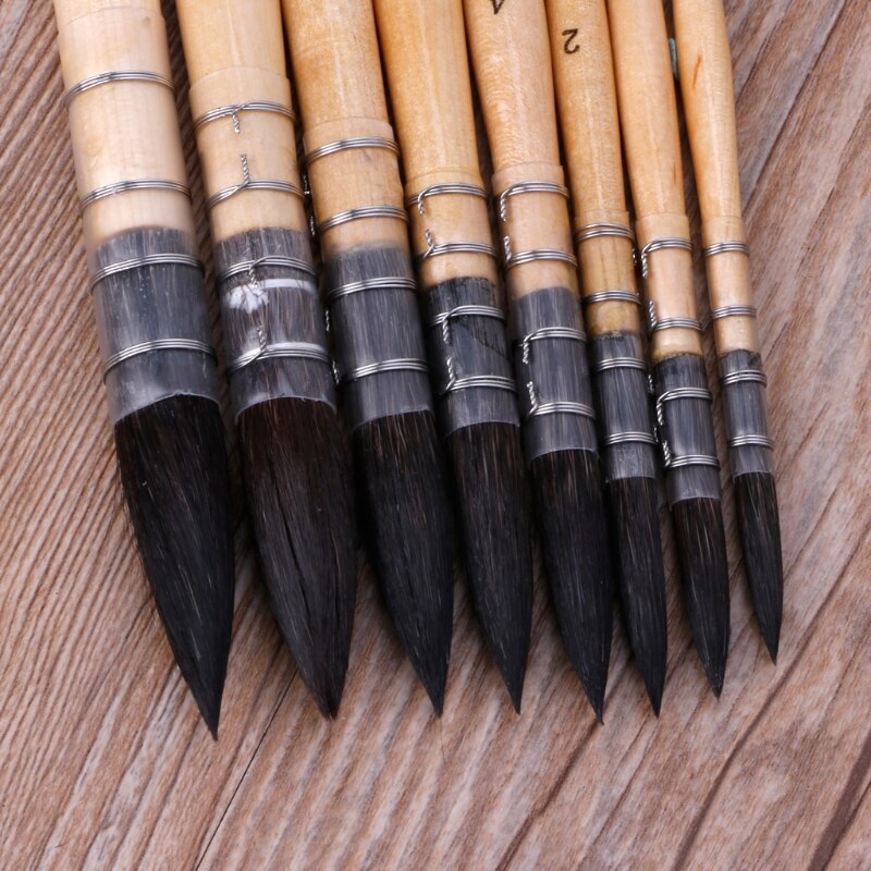 Handgemaakte Eekhoorn Haar Kunstenaar Aquarel Verf Borstel Voor Aquarel Art Supply