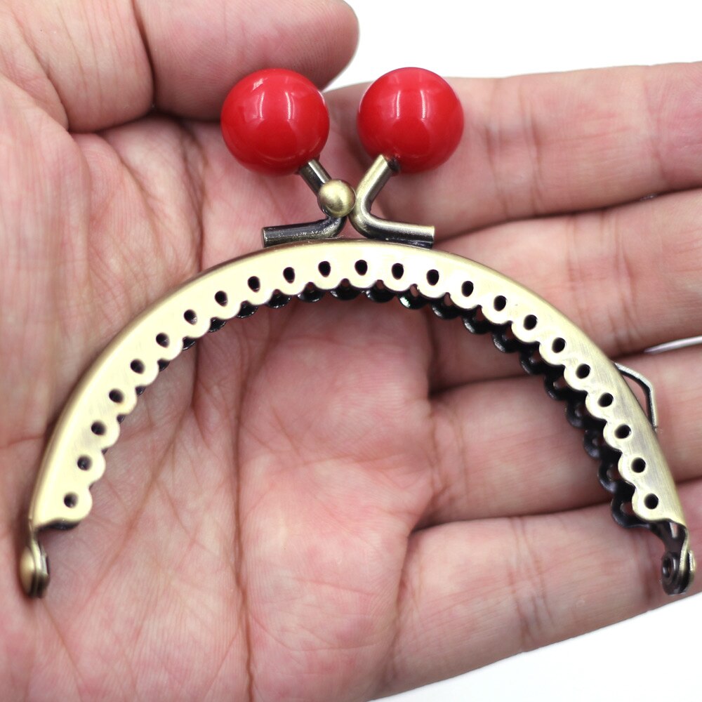 Resina redonda cabeça arco do laço de lótus retângulo quadro beijo fecho bloqueio alça metal bolsa bolsa carteira diy acessórios 6 estilos: 8.5x7cmC