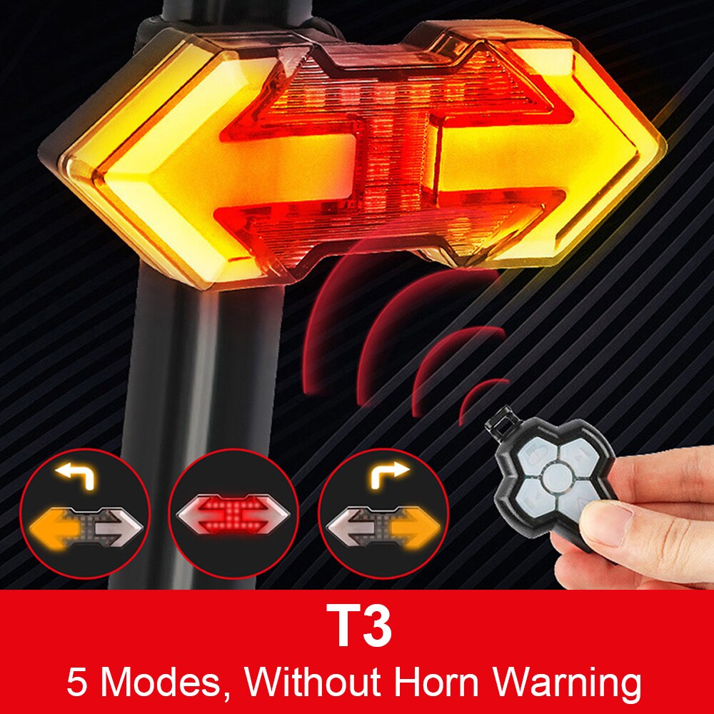 Fahrrad Rücklicht Blinker für Fahrrad Drahtlose Fernbedienung USB Berg MTB Rennrad Rücklicht Fahrrad Zubehör: T3
