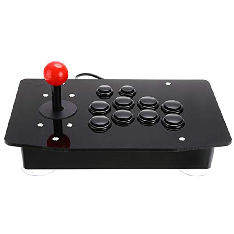 Arcade Joystick Vechten Stok Acryl Wired Usb Gaming Controller Gamepad Video Game Voor Pc Desktop Joystick Grip Triggers: Default Title