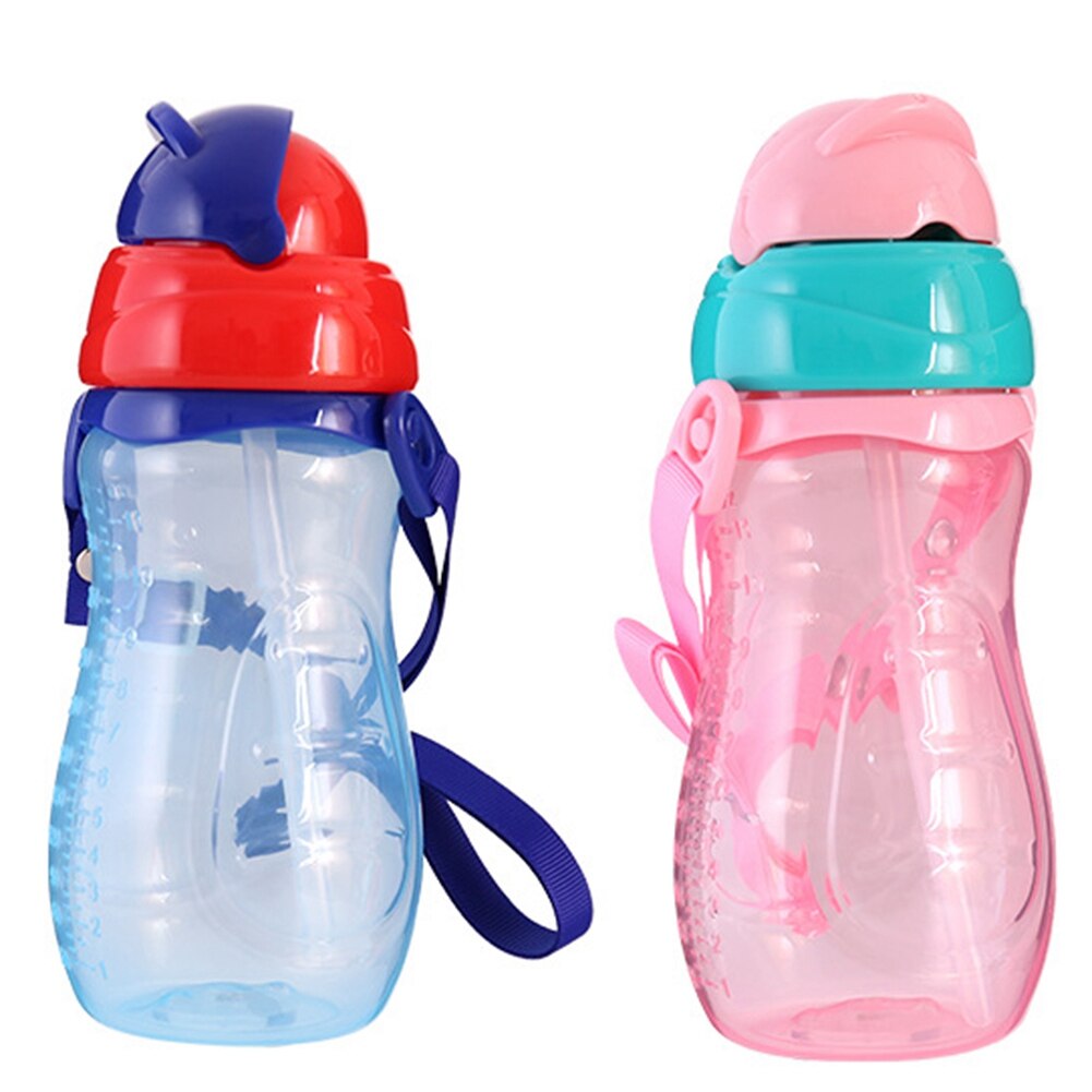 260 330ml baby kop søde børn lærer drikkevand halm håndtag flaske træning drik skolemad mælkeflasker