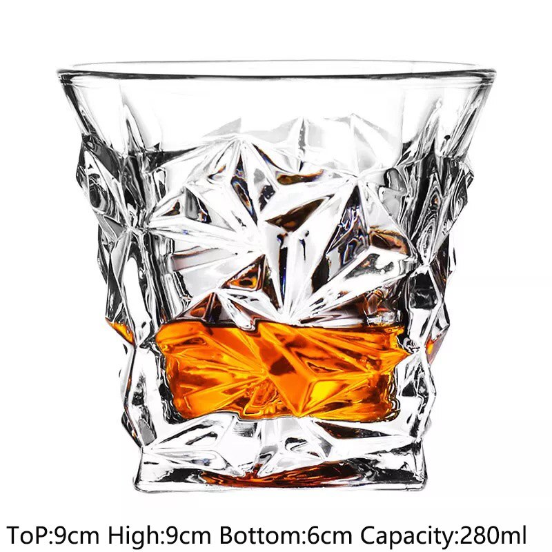 Whiskey Glasses,Old Fashioned Whiskey Glasses, Scotch Whisky, Bourbon, Cocktails, RUM, Durable Bar Spirit Glass: 3