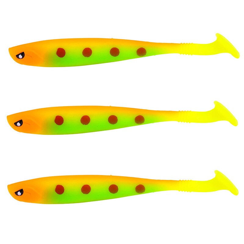 3 kpl 10g 13cm viehettä pehmeä syötti jigi vaapu shad swimbaits keinotekoinen silikoni syötti jigipää kalastus kumikala viehe: 6