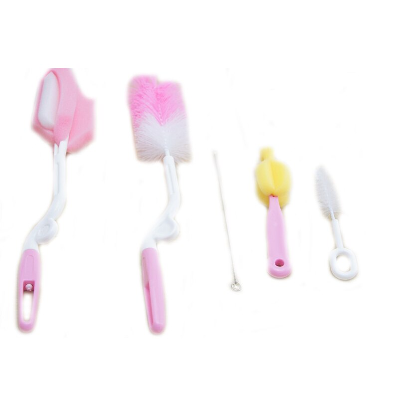 Escova para garrafa 360 graus, esponja garrafa escova de mamilos canudo criança multifuncional bico de esponja tubo de limpeza