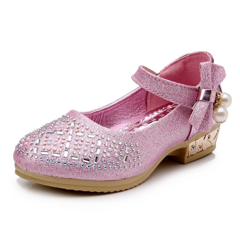 Lente Herfst Meisjes Schoenen Kids Schoenen Vlinder-knoop Strass Prinses Schoenen Voor Wedding party Student uitvoeren dans Schoenen Kids