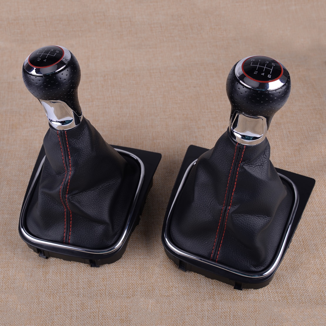 Manual 5/6 Speed Gear Lever Stick Shift Knob With Gaiter Boot Cover Fit For VW Golf 5 MK5 R32 GTI 2004 1K0 711 113