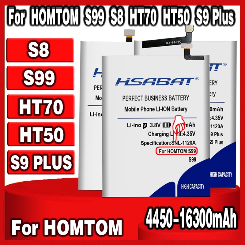 Top 100% 4450 Mah ~ 16300 Mah Batterij Voor Homtom S99 S8 HT70 HT50 / S9 Plus In voorraad