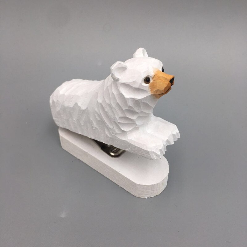 Handicraft Wooden Animal Stapler Office Supplies Wooden Stationery Stapler School Business Office: 17