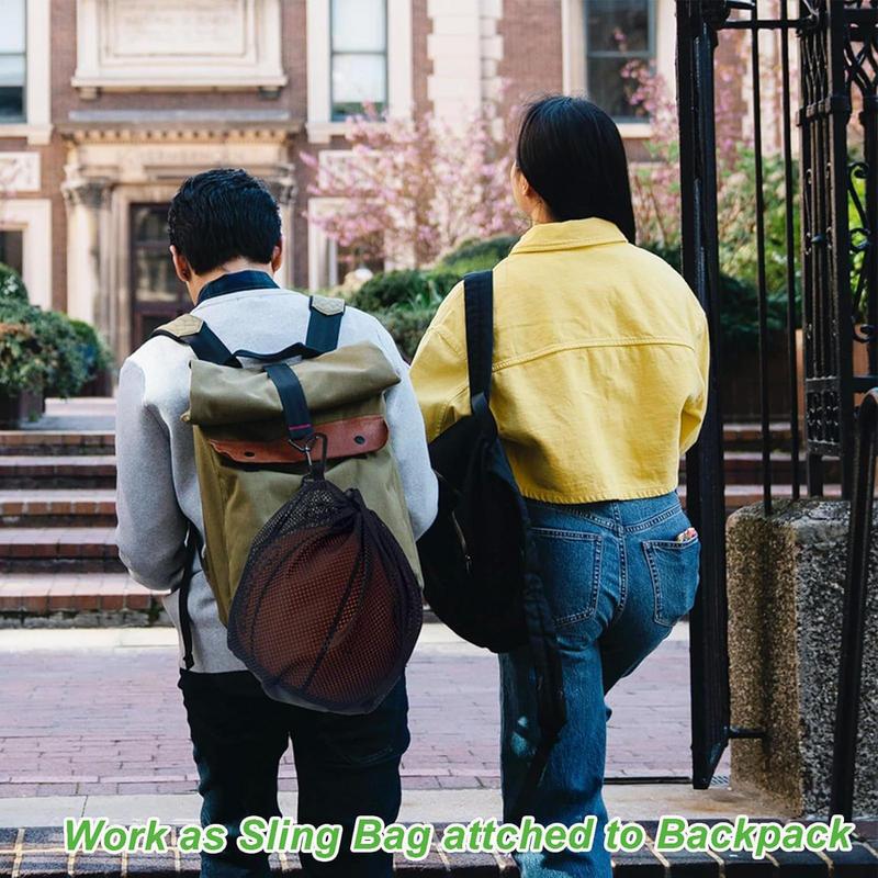 draagbare basketbalrugzak buitensport mesh draagtas voetbal volleybal reizen gym yoga enkele baltas