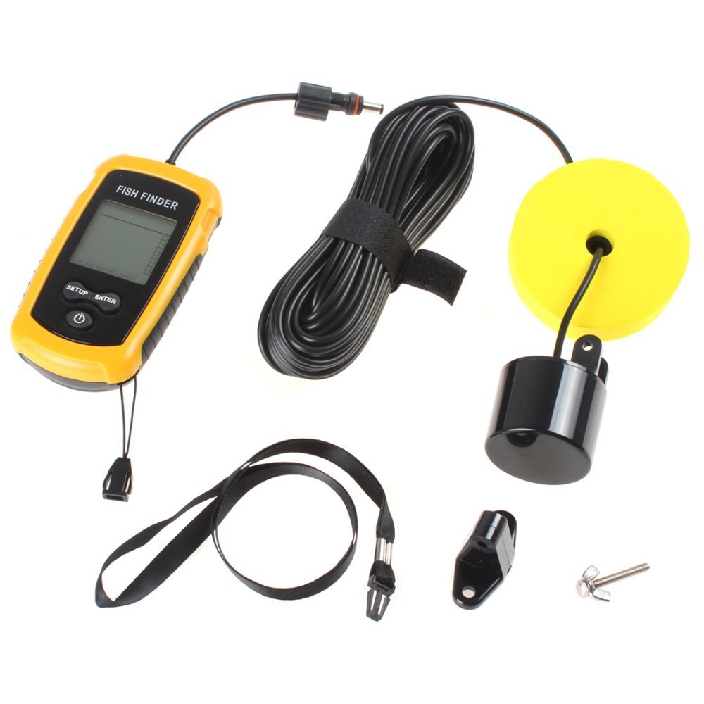 Sonar Fish Finder Waterproof Wireless Fishfinder For Boat Beach Sea Ice Fishing 100m Depth LED back-lighting
