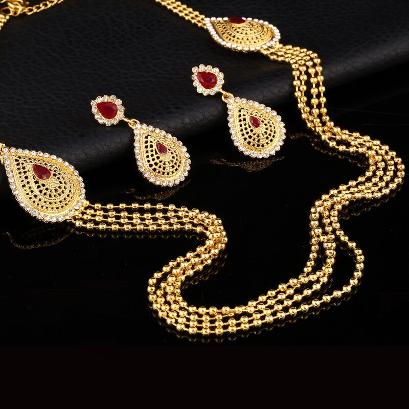 ZOSHI Bridal Nigerian Wedding African Beads Jewelry Set Dubai Gold Jewelry Set for Women