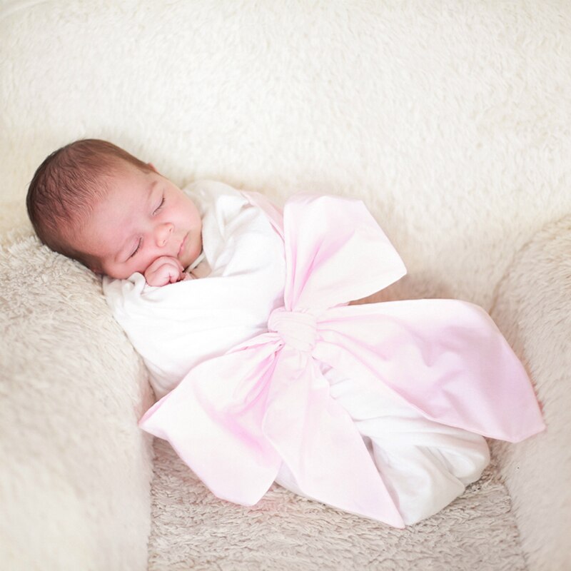 Newborn Baby Swaddle Wrap Soft Bow Tie Decoration Belt Newborn Infant Photography Props Decorated Supplies