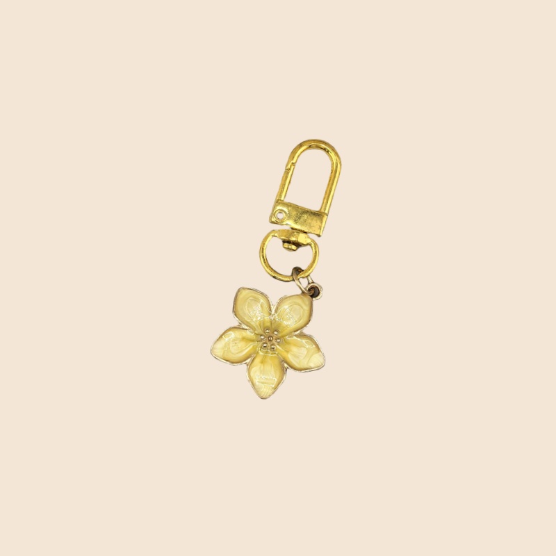 White Pear Blossom Keychain Cute Accessories Keychain Couple Matching Keyrings Pendant Items For Boutique