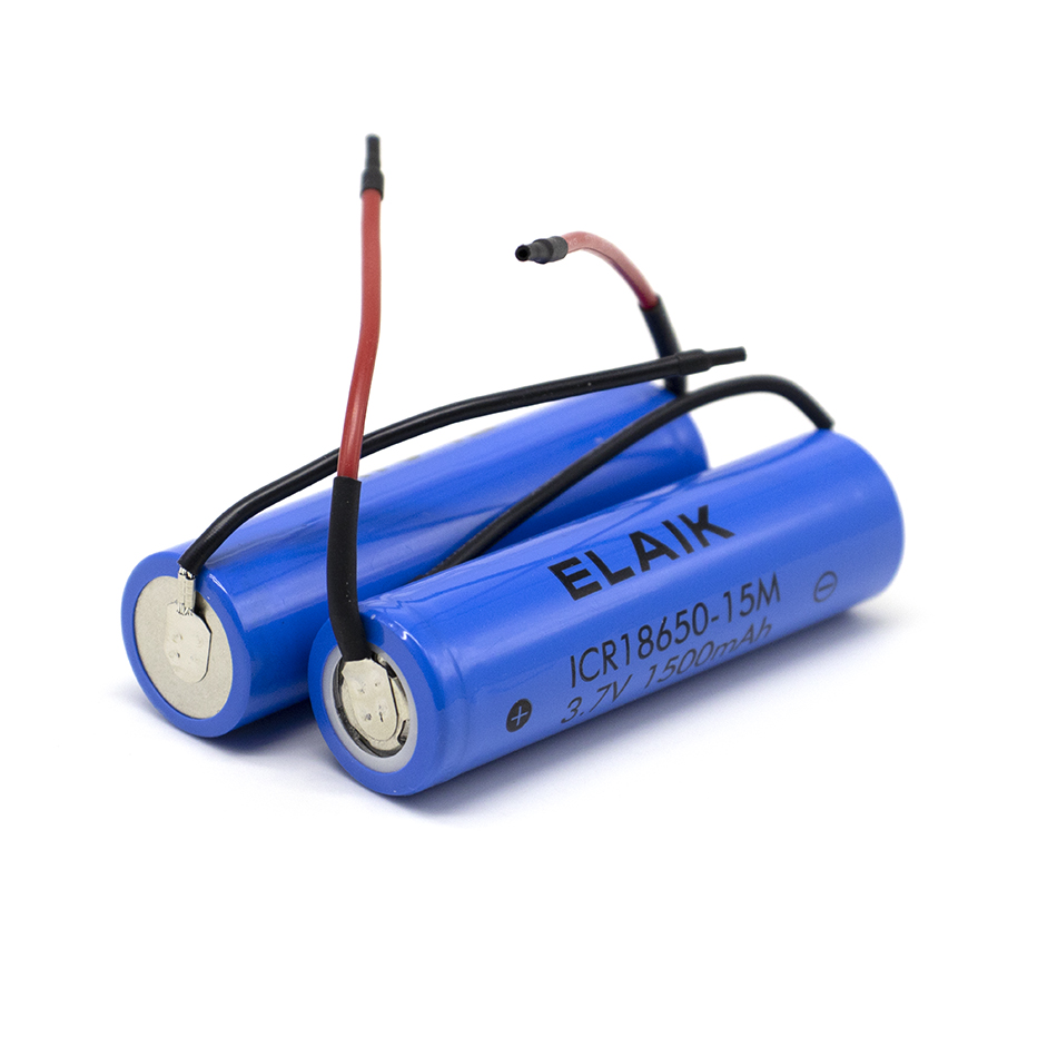 ELAJK Oppladbart Lithium Batteri 18650 1500mAh - 1-20 Stk for Liten Lommelykt, Vifte