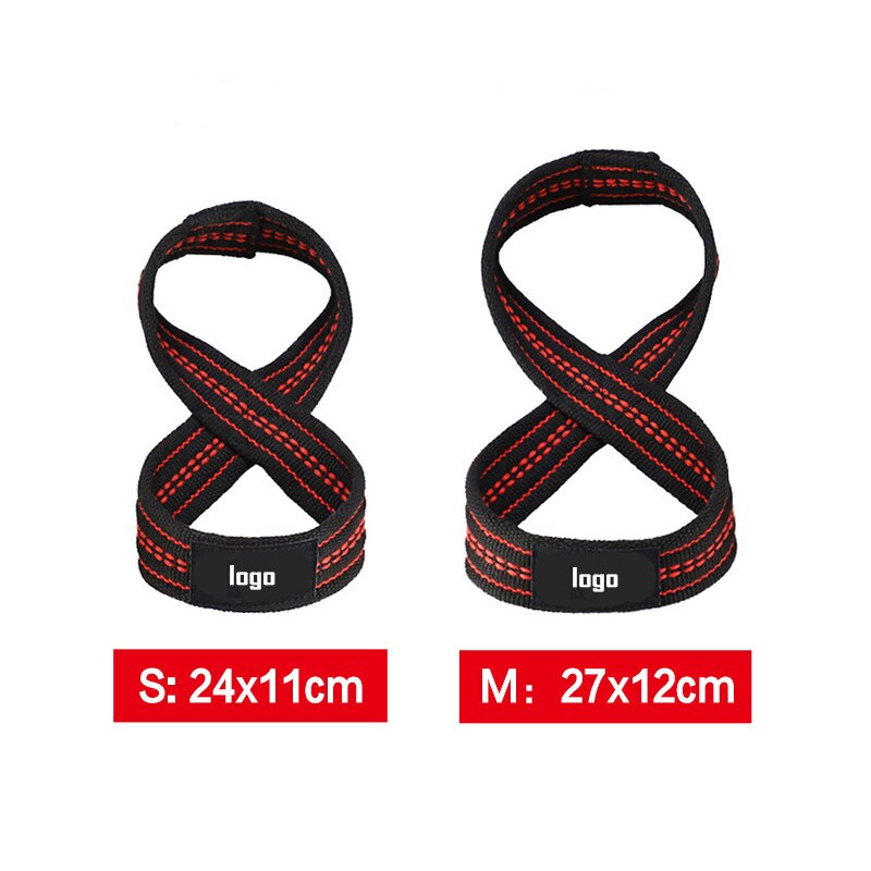 1 Pair Figure 8 Weight Lifting Straps Dead Lift Wrist Strap for Pull-ups Horizontal Bar Powerlifting Gym Fitness Equipment