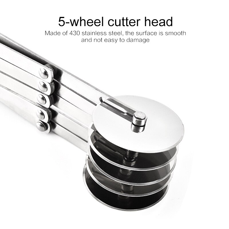 3/5/7 räder Teig Teiler Cutter Edelstahl Pasta Messer Einstellbare Rollen Klinge Pizza Gebäck Schäler Backen Werkzeuge