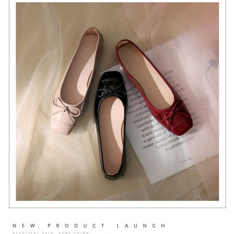 Scarpe basse donna ballerine punta tonda papillon scontrino in poi ballerine mocassini pigri mocassini scarpe casuale da donna 2024