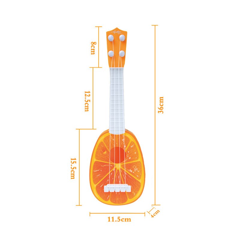 Kinderen Gitaar Speelgoed Fruit Gitaar Ukulele Kinderen Muziekinstrument Speelgoed Educatief Site: Orange
