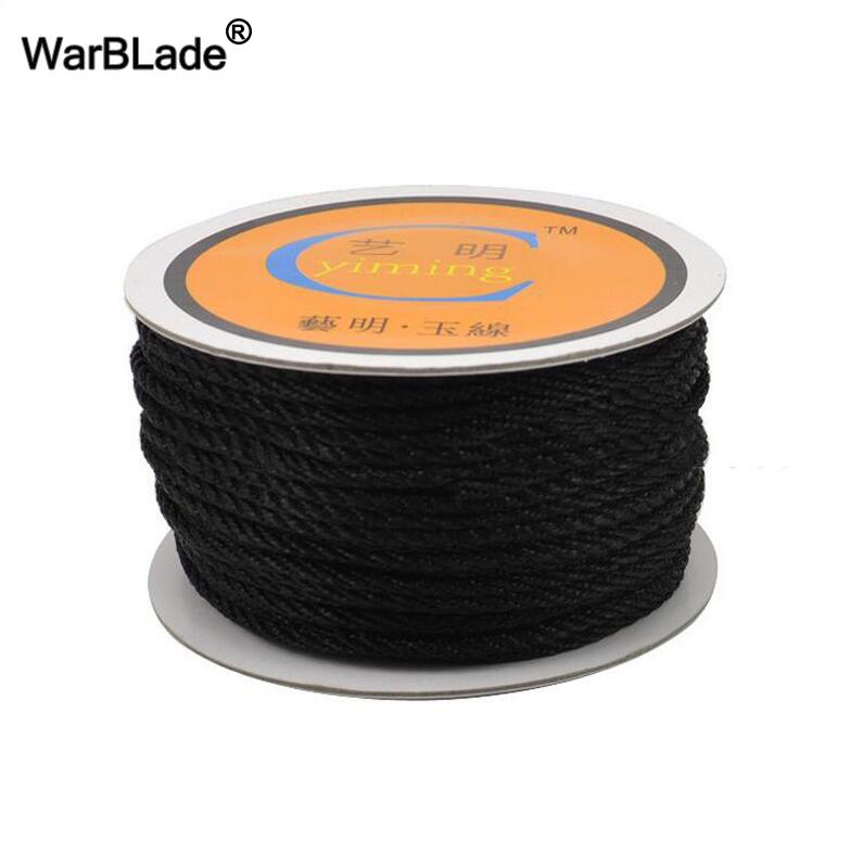 1mm 1,5mm 2mm 3mm Baumwolle Nylon Kabel Gewinde Chinesischen Knoten Schnur Kunststoff Schnur Perlen Seil Für DIY Armbinde Halskette Schmuck Machen: M / Grün