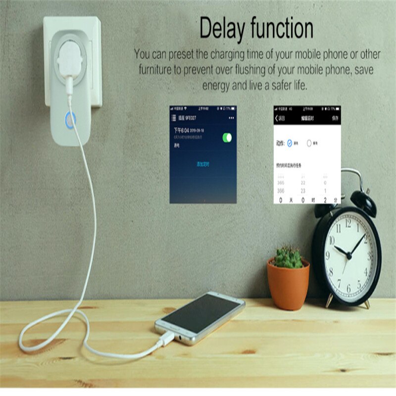 Smart Home WIFI Single Socket Smart Socket Support 40 Devices WiFi Control Smart Socket For IOS Android Smart Phone